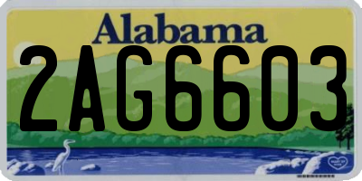 AL license plate 2AG6603