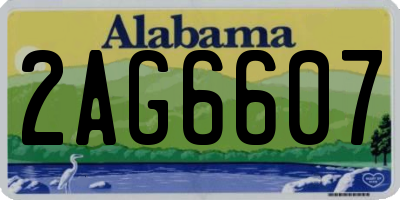 AL license plate 2AG6607