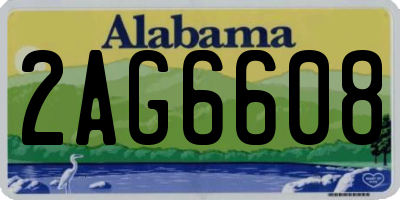 AL license plate 2AG6608