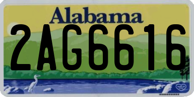 AL license plate 2AG6616