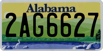 AL license plate 2AG6627