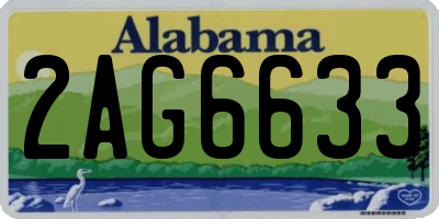 AL license plate 2AG6633