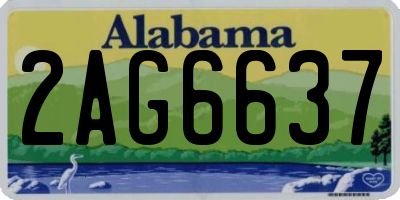 AL license plate 2AG6637