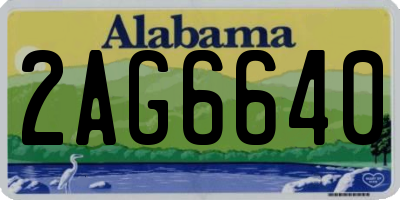 AL license plate 2AG6640