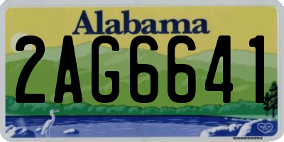 AL license plate 2AG6641