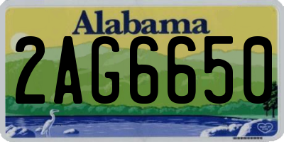AL license plate 2AG6650