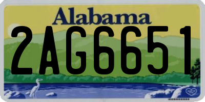 AL license plate 2AG6651