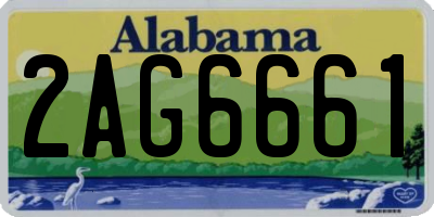 AL license plate 2AG6661