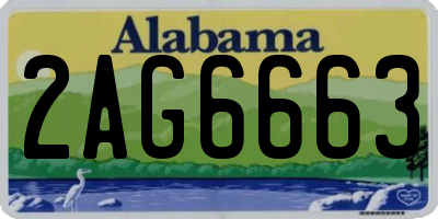 AL license plate 2AG6663