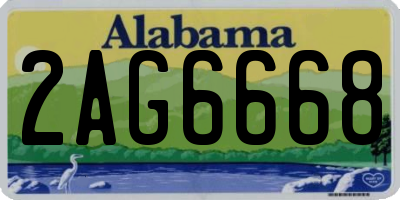 AL license plate 2AG6668
