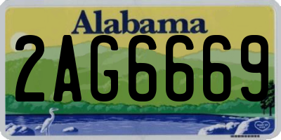 AL license plate 2AG6669