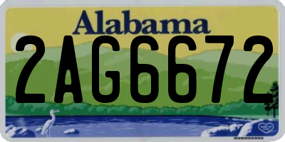 AL license plate 2AG6672