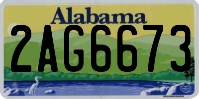 AL license plate 2AG6673