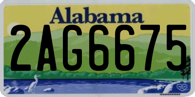 AL license plate 2AG6675