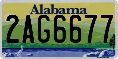 AL license plate 2AG6677