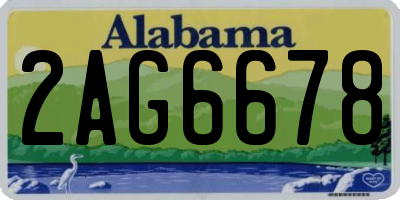 AL license plate 2AG6678