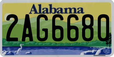 AL license plate 2AG6680