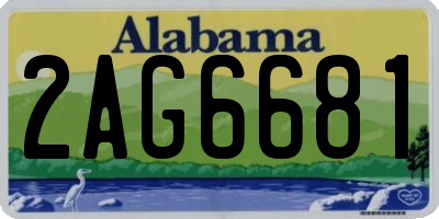 AL license plate 2AG6681
