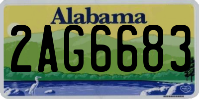 AL license plate 2AG6683
