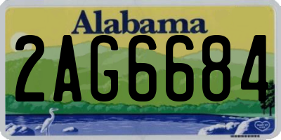 AL license plate 2AG6684