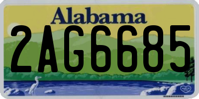 AL license plate 2AG6685