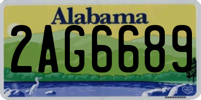 AL license plate 2AG6689