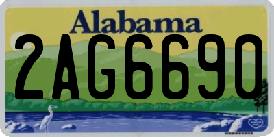 AL license plate 2AG6690