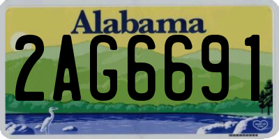 AL license plate 2AG6691