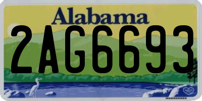AL license plate 2AG6693