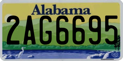 AL license plate 2AG6695