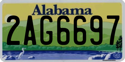 AL license plate 2AG6697