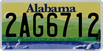 AL license plate 2AG6712
