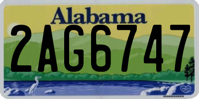 AL license plate 2AG6747