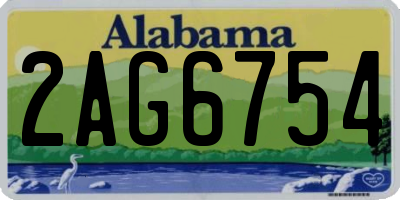 AL license plate 2AG6754