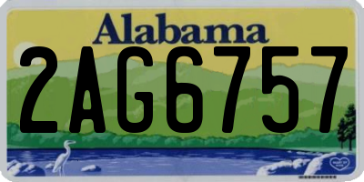 AL license plate 2AG6757