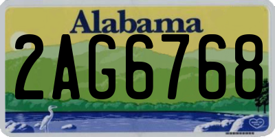 AL license plate 2AG6768