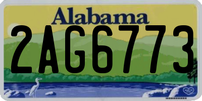 AL license plate 2AG6773