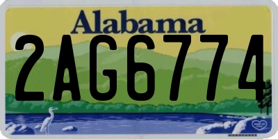 AL license plate 2AG6774