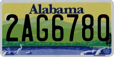 AL license plate 2AG6780