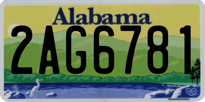 AL license plate 2AG6781