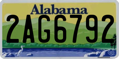 AL license plate 2AG6792