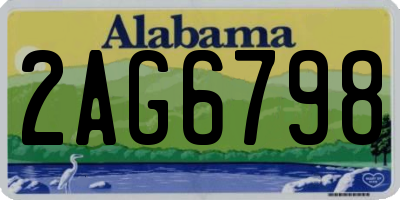 AL license plate 2AG6798