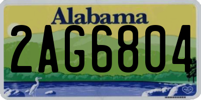 AL license plate 2AG6804