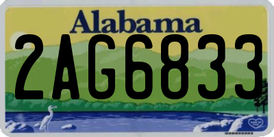 AL license plate 2AG6833