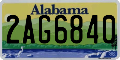 AL license plate 2AG6840
