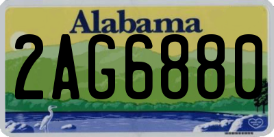 AL license plate 2AG6880