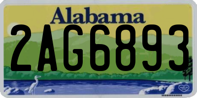 AL license plate 2AG6893