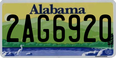 AL license plate 2AG6920