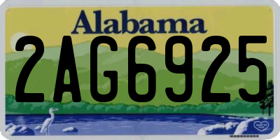 AL license plate 2AG6925
