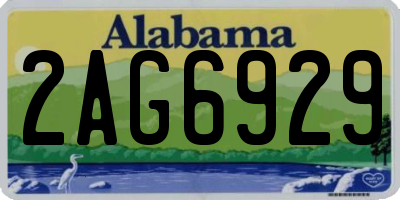 AL license plate 2AG6929